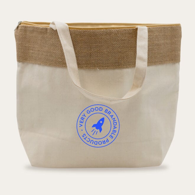 The Brooke Jute and Cotton Cooler Bag