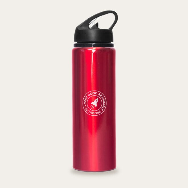 750Ml Aluminium Water Bottle With Straw
